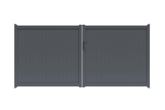 Portail battant plein standard gris anthracite