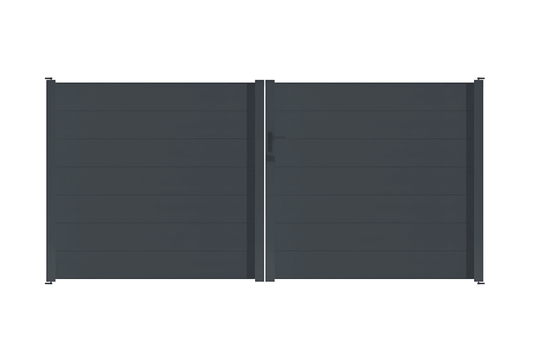Portail battant sans traverse standard gris anthracite