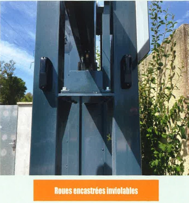 Portique filtrant coulissant acier
