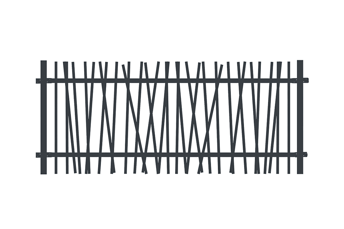 Barreaudage canisse gris anthracite