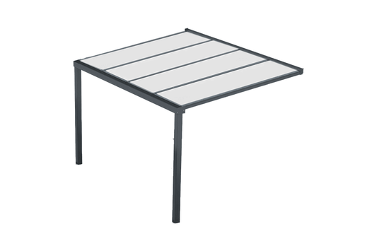 Carport adossé standard gris anthracite