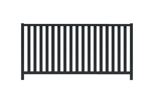 Clôture aluminium barreaudée gris anthracite