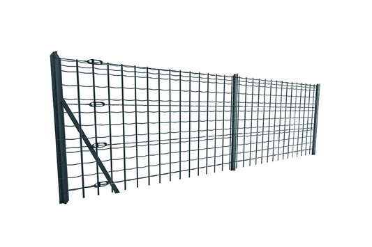 Grillage soudé maille 100 × 50 mm gris anthracite RAL 7016