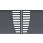 Portail battant avec décoration arrondie gris anthracite