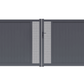 Portail battant perforé gris anthracite
