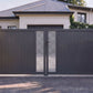 Portail battant perforé gris anthracite