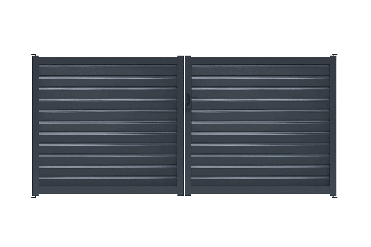 Portail battant persienne gris anthracite