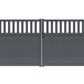 Portail battant semi-plein gris anthracite