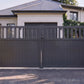 Portail battant semi-plein gris anthracite