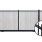 Portail coulissant en acier industriel avec barreaux plats gris anthracite