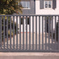 Portail coulissant barreaudé gris anthracite