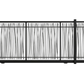 Portail coulissant en acier industriel avec barreaudage canisse gris anthracite