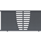 Portail coulissant avec décoration arrondie gris anthracite