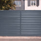 Portail coulissant persienne gris anthracite