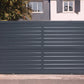 Portail coulissant persienne traversant gris anthracite