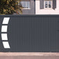 Portail coulissant plein avec finition aluminium gris anthracite