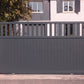 Portail coulissant semi-plein gris anthracite
