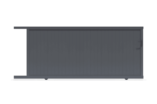 Portail coulissant plein standard gris anthracite