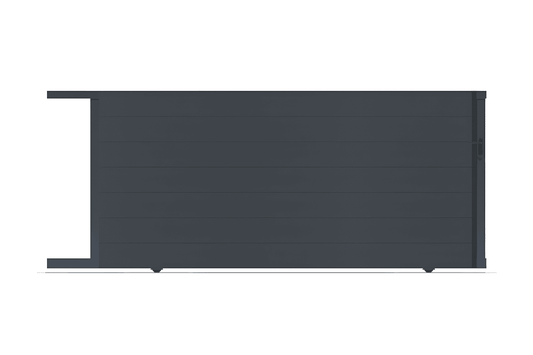 Portail coulissant sans traverse standard gris anthracite