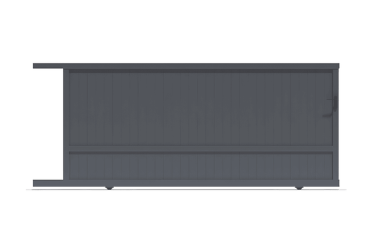 Portail coulissant traversant standard gris anthracite