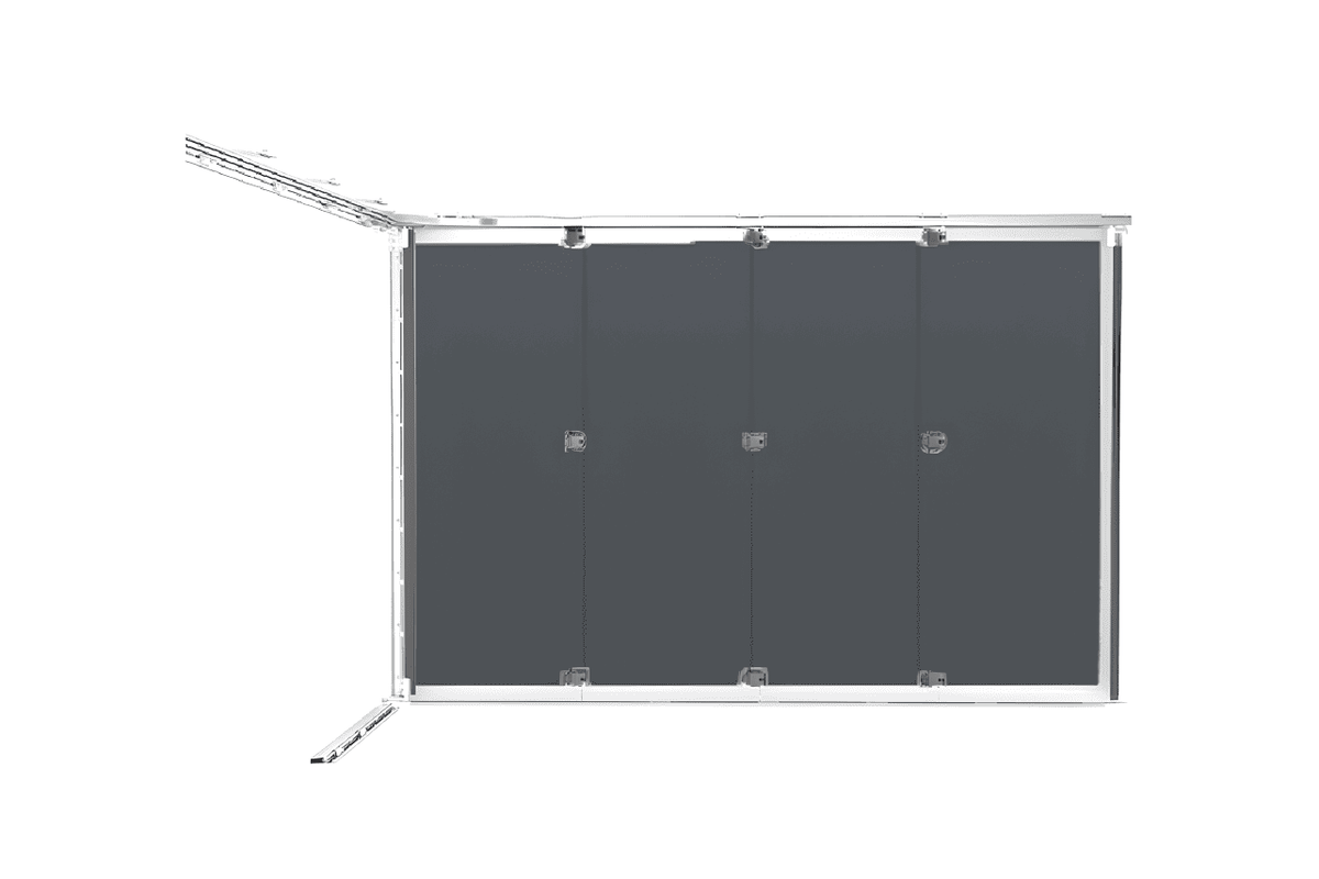 Porte sectionnelle de garage latérale lisse gris anthracite RAL 7016