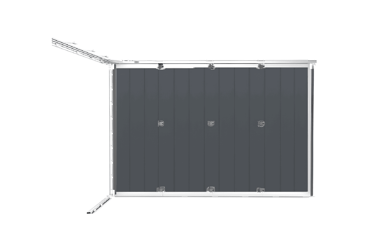 Porte sectionnelle de garage latérale Woodgrain gris anthracite RAL 7016