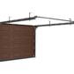 Porte sectionnelle de garage levante traditionnelle à cassettes imitation bois