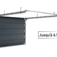 Porte sectionnelle industrielle levante lisse gris anthracite RAL 7016 – 6,50 m