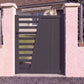 Portillon avec décoration droite gris anthracite