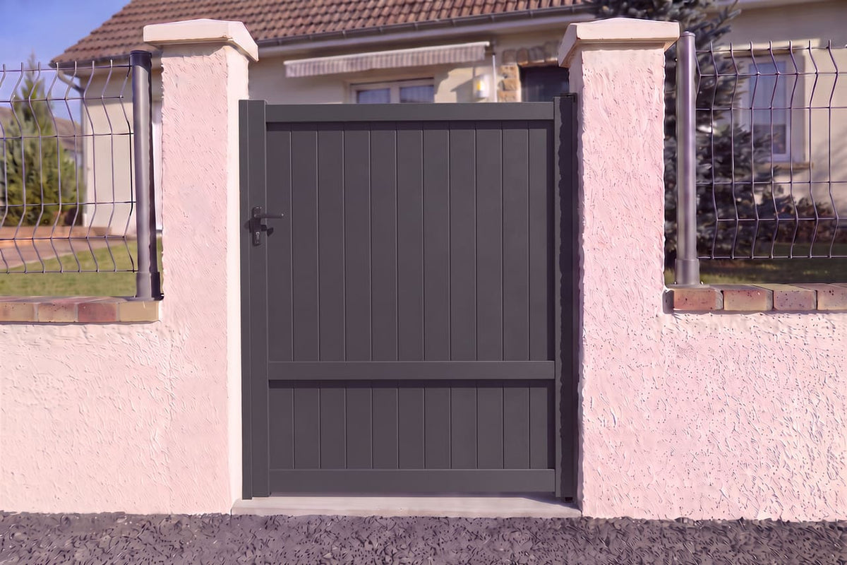 Portillon traversant standard gris anthracite