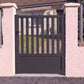 Portillon semi-barreaudé standard gris anthracite