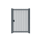 Portillon en acier industriel avec barreaudage biseauté gris anthracite