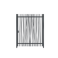 Portillon en acier industriel avec barreaudage canisse gris anthracite