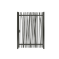 Portillon en acier industriel avec barreaudage canisse gris anthracite