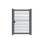 Portillon en acier industriel avec grillage gris anthracite
