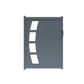 Portillon plein avec finition aluminium gris anthracite
