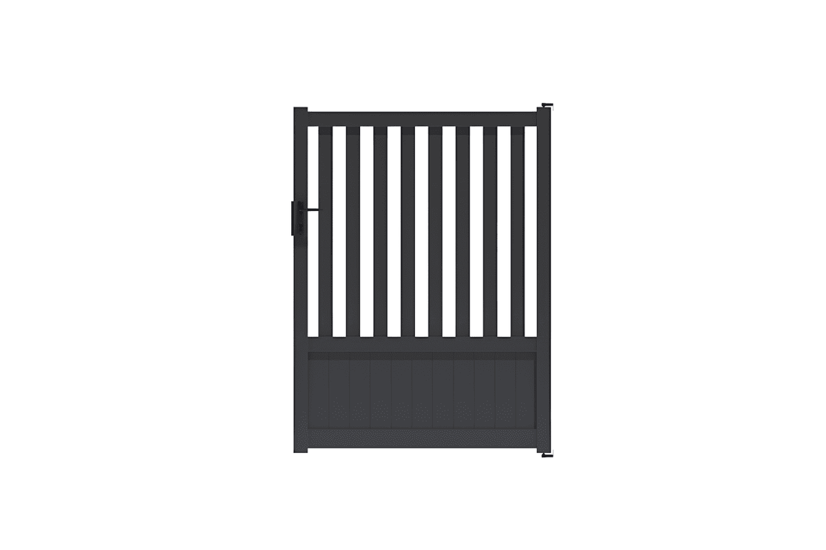 Portillon semi-barreaudé standard gris anthracite